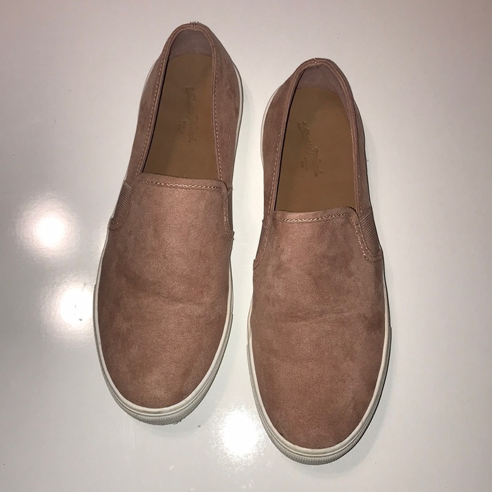 Universal Thread Goods Co Shoes Suede Feel Slip Ons Dusty Rose Pink Size…